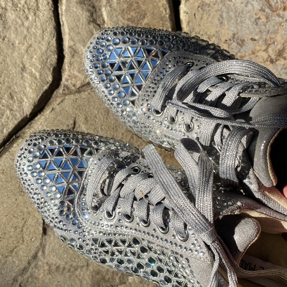 Steve Madden sparkly Carissa sneakers 8 mirror disco - Picture 11 of 14